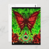Butterfly-Rave Postkarte (Vorne/Hinten)