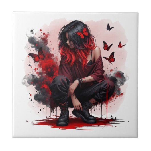 Butterfly-Rebellion Fliese (Vorderseite)