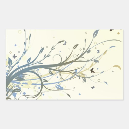 Butterfly Rechteckiger Aufkleber (Vorderseite)