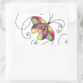 Butterfly Rechteckiger Aufkleber (Tasche)