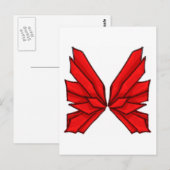 Butterfly Red I Postkarte (Vorne/Hinten)