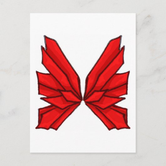 Butterfly Red I Postkarte (Vorderseite)