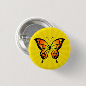 Butterfly Red Yellow Insect Illustration-20285 T-S Button (Vorne & Hinten)