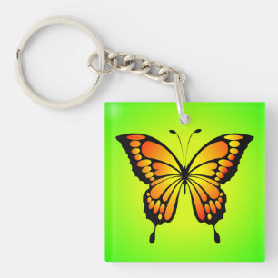 Butterfly Red Yellow Insect Illustration-20285 T-S Schlüsselanhänger