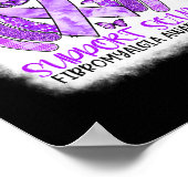 Butterfly-Regenbogen-Unterstützung Squad Fibromyal Poster (Ecke)