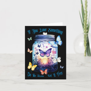 Butterfly Release Embracing Freedom Aufkleber Karte