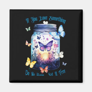 Butterfly Release Embracing Freedom Aufkleber Magnet