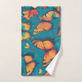 Butterfly Retro Personalisiertes Muster Badhandtuch Set (Handtuch)