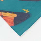 Butterfly Retro Personalisiertes Muster Fleecedecke (Ecke)