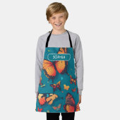 Butterfly Retro Personalisiertes Muster Schürze (Getragen)