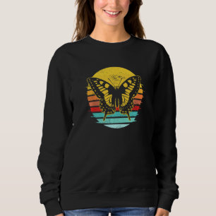 Butterfly Retro Sunset Insektenmonarchie Entomolog Sweatshirt