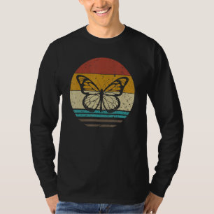 Butterfly Retro Sunset Insektenmonarchie Entomolog T-Shirt