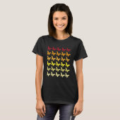 Butterfly Retro-Tiermuster T-Shirt (Vorne ganz)