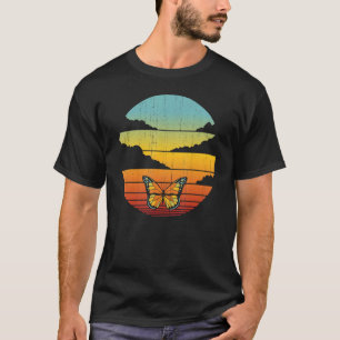 Butterfly Retro Vintager 70er Sunset Monarch Insek T-Shirt