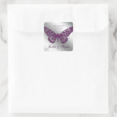 Butterfly Rett Date Wedding Stickers Lila Sparkl (Tasche)