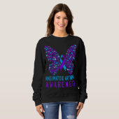 Butterfly Rheumatoide Arthritis Awareness RA Ribbo Sweatshirt (Vorne ganz)