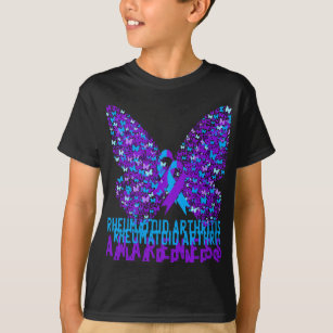 Butterfly Rheumatoide Arthritis Awareness RA Ribbo T-Shirt