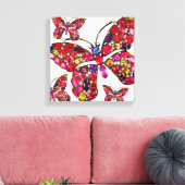 Butterfly Rhinestones Vintag Kostümschmuck Kunst Leinwanddruck (Insitu (Wohnzimmer))