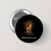 Butterfly Ribbon CRPS-Bewusstsein Button (Vorne & Hinten)