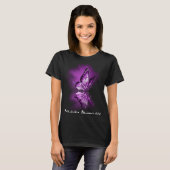 Butterfly Ribbon Dementia Awareness T-Shirt (Vorne ganz)