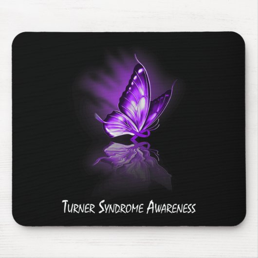 Butterfly-Ribbon-Turner-Syndrom Mousepad (Vorne)