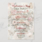 Butterfly Rococo Rose Galentine Garden Brunch Menu Einladung (Vorderseite)