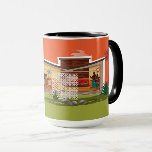 Butterfly Roof Mid Centrum Modernes Haus - SET Tasse (VorderseiteRechts)