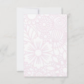 Butterfly-Rosa-Babydusche Dankeskarte (Rückseite)