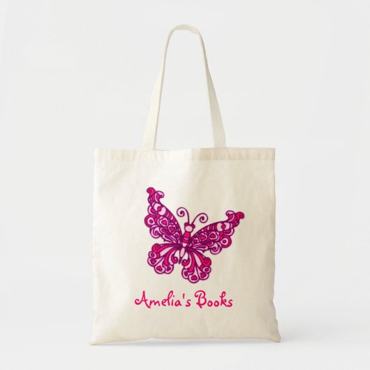 Butterfly-Rosa-Kids mit dem Namen "id Library Toba Tragetasche (Vorne)