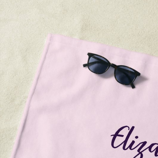 Butterfly Rosa violette Blumen Strandtuch (Beispiel)