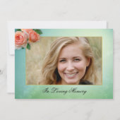 Butterfly Rose Foto Beerdigung Gedenkdienst Einladung (Rückseite)