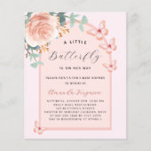 Butterfly Rose Gold Blumenzange Kinderdusche (Vorderseite)