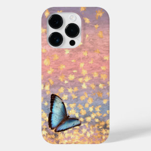 Butterfly Rose Gold Flakes Abstraktes Design Case-Mate iPhone 14 Pro Hülle