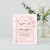 Butterfly Rose Gold Girl Budget Baby Dusche (Stehend Vorderseite)