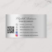 Butterfly Rose Gold QR-Code für soziale Medien Visitenkarte (Rückseite)