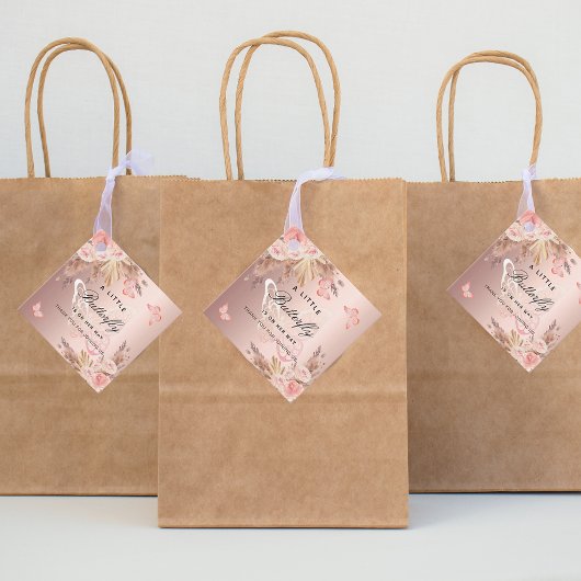 Butterfly Rose Goldflorchen Mädchen Dusche Geschenkanhänger