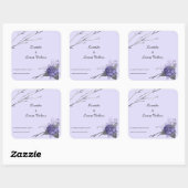 Butterfly-Rose Luxus-Seife-und-Kerzen-Etikett Quadratischer Aufkleber (Blatt)