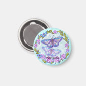 Butterfly  Roses  magnet (Vorderseite/Rückseite)