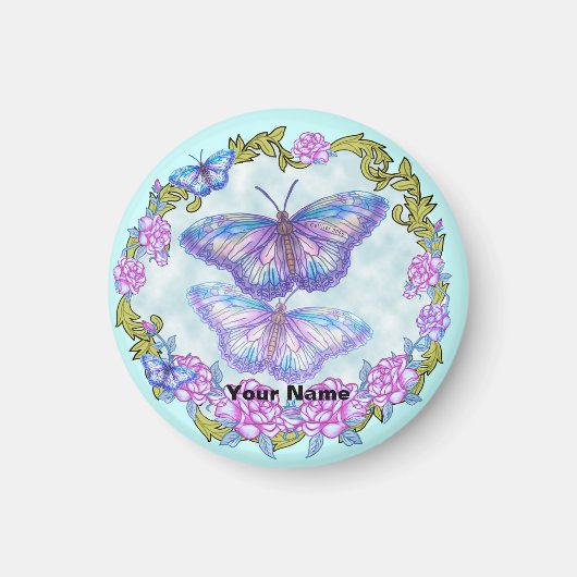 Butterfly  Roses  magnet (Vorne)