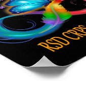 Butterfly-Rsd-Crps-Bewusstsein Poster (Ecke)