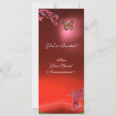BUTTERFLY RUBY , hellrosa violett Einladung (Rückseite)