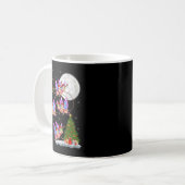 Butterfly Santa Sleigh Flying Funny Magical Christ Kaffeetasse (Vorderseite Links)