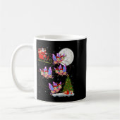 Butterfly Santa Sleigh Flying Funny Magical Christ Kaffeetasse (Links)