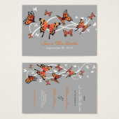 Butterfly Save the Date Hochzeit Custom MiniCard (Vorne & Hinten)