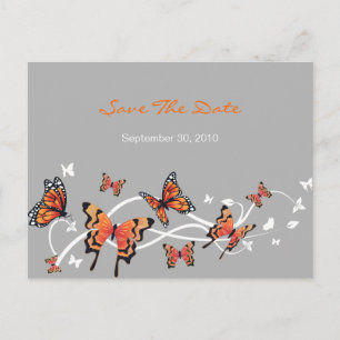 Butterfly Save the Date Hochzeitsankündigung Ankündigungspostkarte