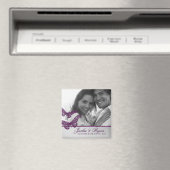 Butterfly Save the Date Magnet Foto Lila (In Situ (Geschirrspüler))