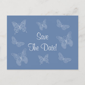 Butterfly Save the Date Postkarte