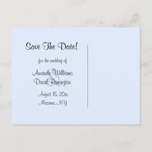 Butterfly Save the Date Postkarte (Rückseite)