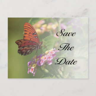 Butterfly Save the Date Postkarte