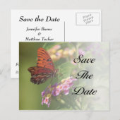 Butterfly Save the Date Postkarte (Vorne/Hinten)